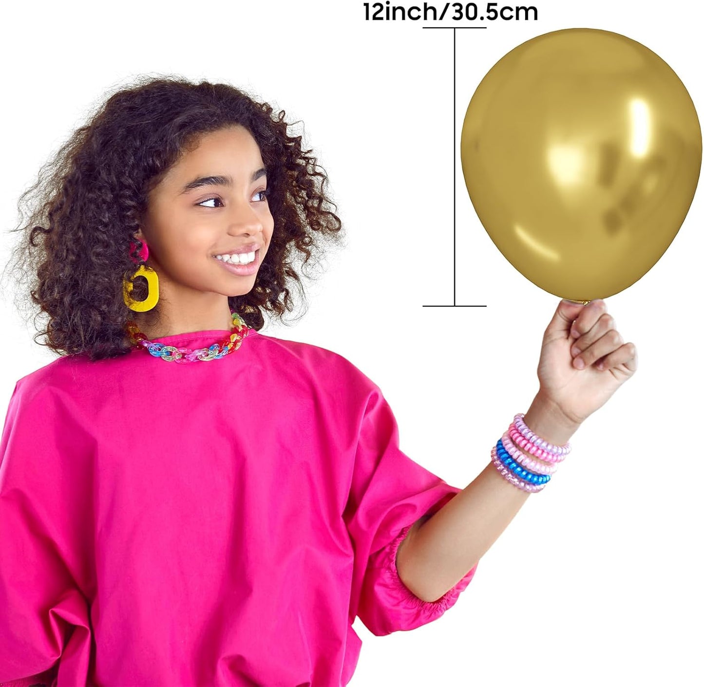 OWill Black and Gold Confetti Balloons - 100pcs 12-Inch Balloons for Birthdays, Weddings & Party Decor