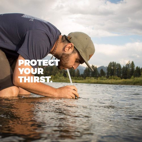 Aquamira Frontier Emergency Water Filtration Straw - Compact & Portable Water Purification Solution