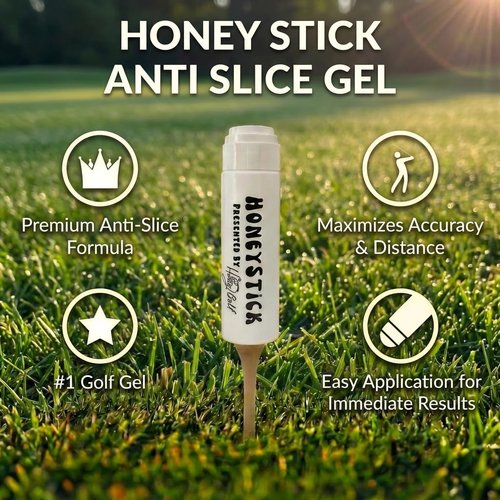 Honey Golf HoneyStick Anti Slice Gel for Golf Clubs - Anti-Hook Spin Reducer for Driver, Woods, Hybrids, Irons - Golf Accessories for Men - Golfers Must Haves & Essentials - 3 Pack