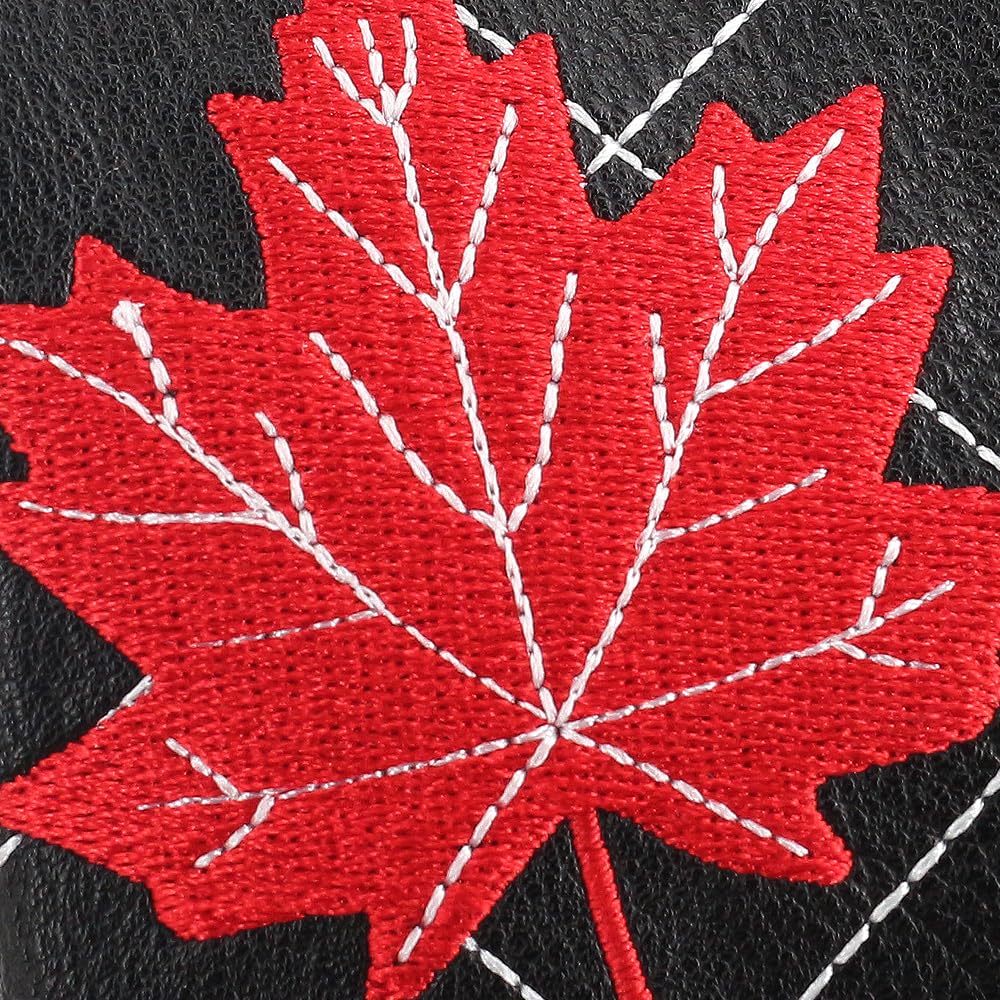 PINMEI Golf Club Head Cover for Driver Headcovers Canada Flag Driver Head Covers Golf Club Covers for Wood Headcover for Scotty Cameron Taylormade Titleist Odyssey (Black)