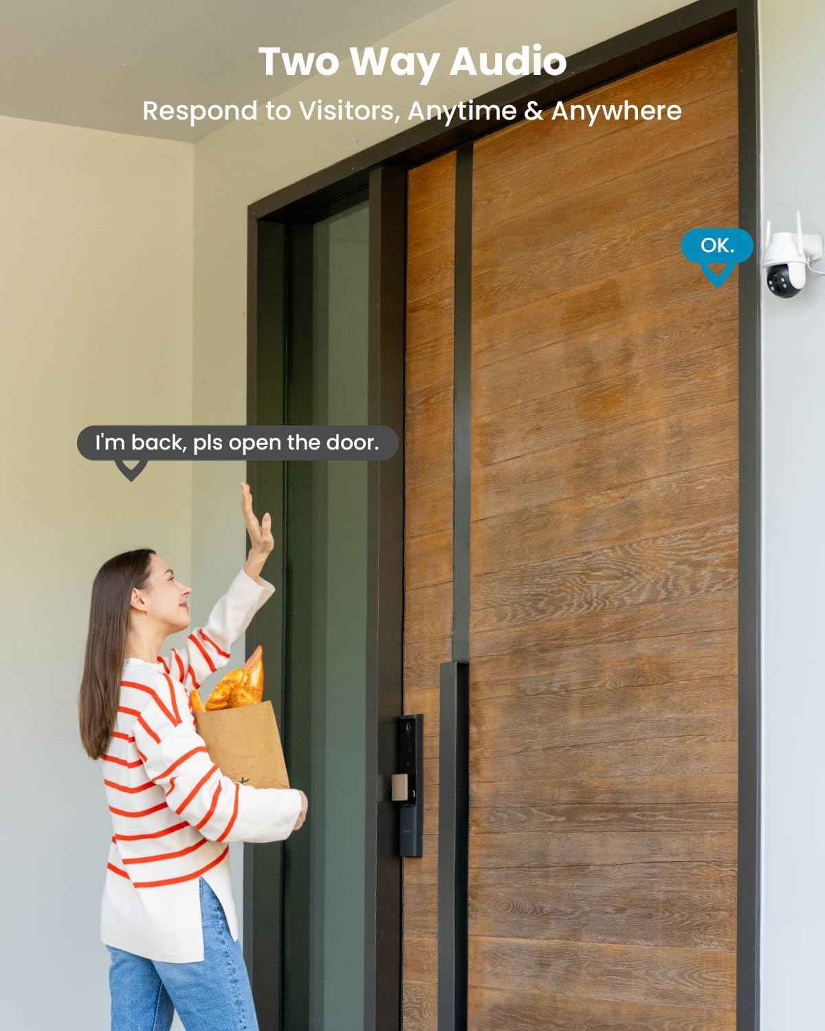 2K Solar Wireless Security Camera - Outdoor Battery-Powered Surveillance with 360° PTZ, Color Night Vision & 2-Way Audio