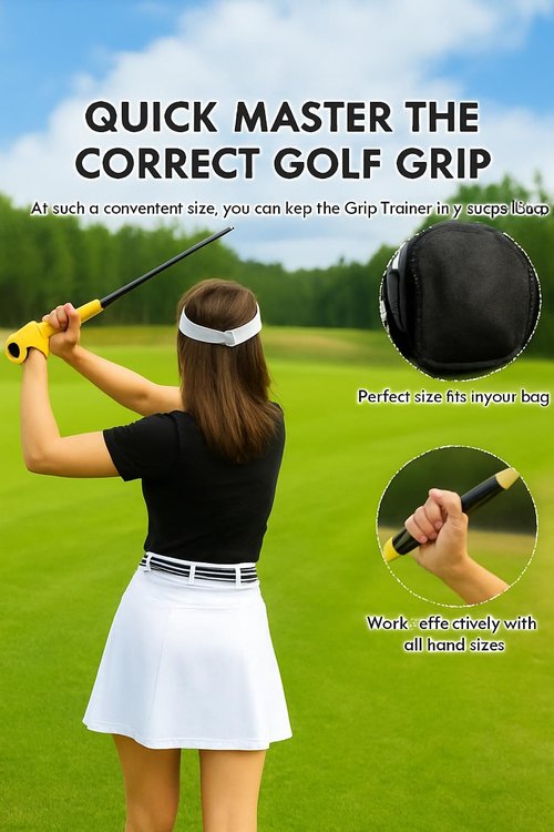 Golf Grip Trainer (Yellow/Orange))