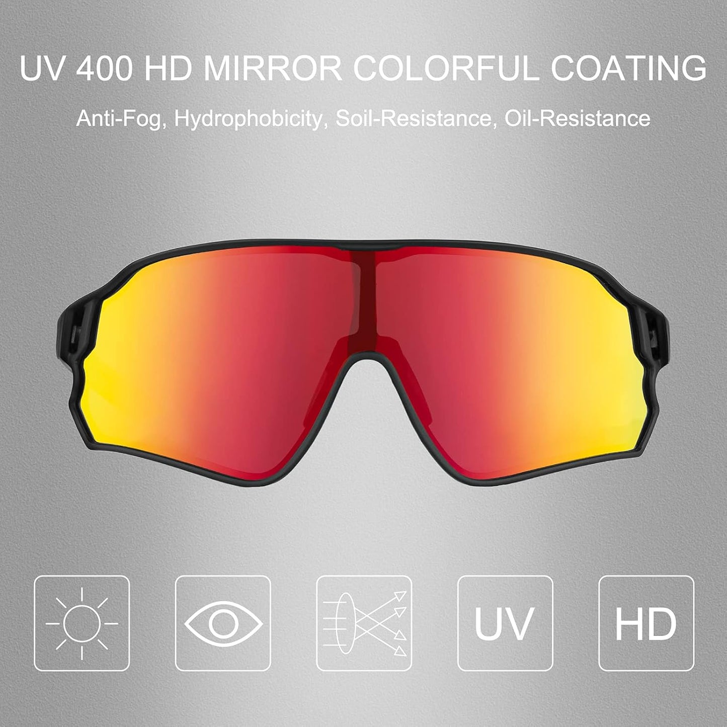 ROCKBROS Polarized Sunglasses - UV Protection for Men & Women | Ideal for Cycling and Outdoor Activities