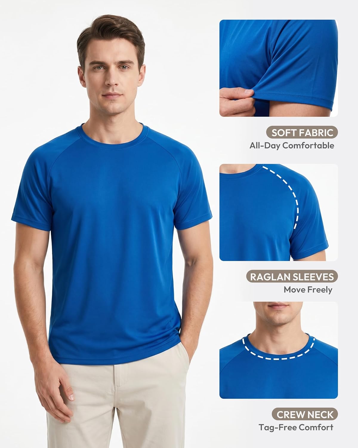 Skiennix Men's Workout Shirt - Quick Dry Athletic T-Shirt | Moisture-Wicking Short Sleeve Design