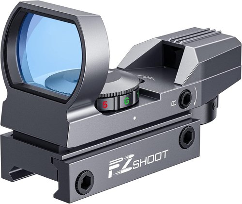 EZshoot Red Green Dot Sight - Holographic Reflex Scope with 4 Adjustable Reticles & 20mm Rail Mount