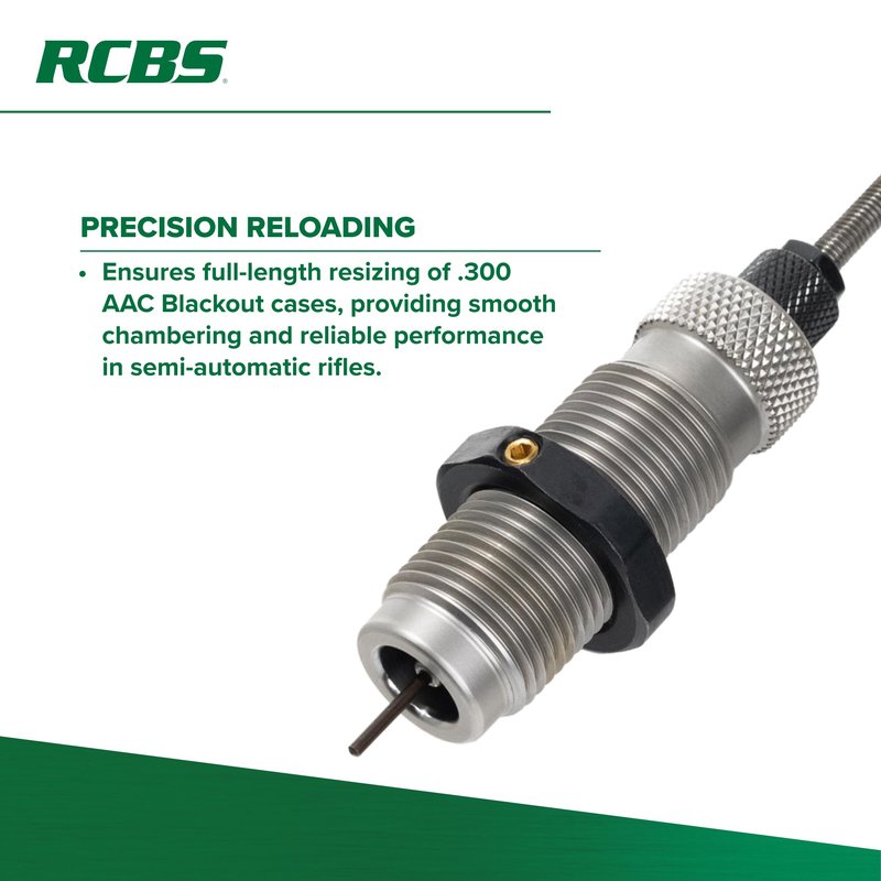 RCBS Full-Length Die Set .300 AAC Blackout, Reloading Die Set for .300 Blackout Rifle Cartridges