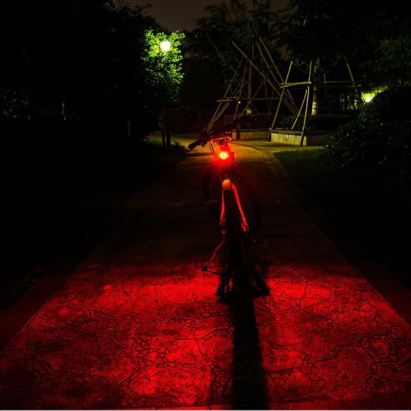 Bike Tail Light 2 Pack, USB Rechargeable LED Bicycle Tail Light Bright Bicycle Rear Cycling Safety Flashlight, 5 Light Mode Options for Adults Kids Men Women Road Mountain(Red Blue)