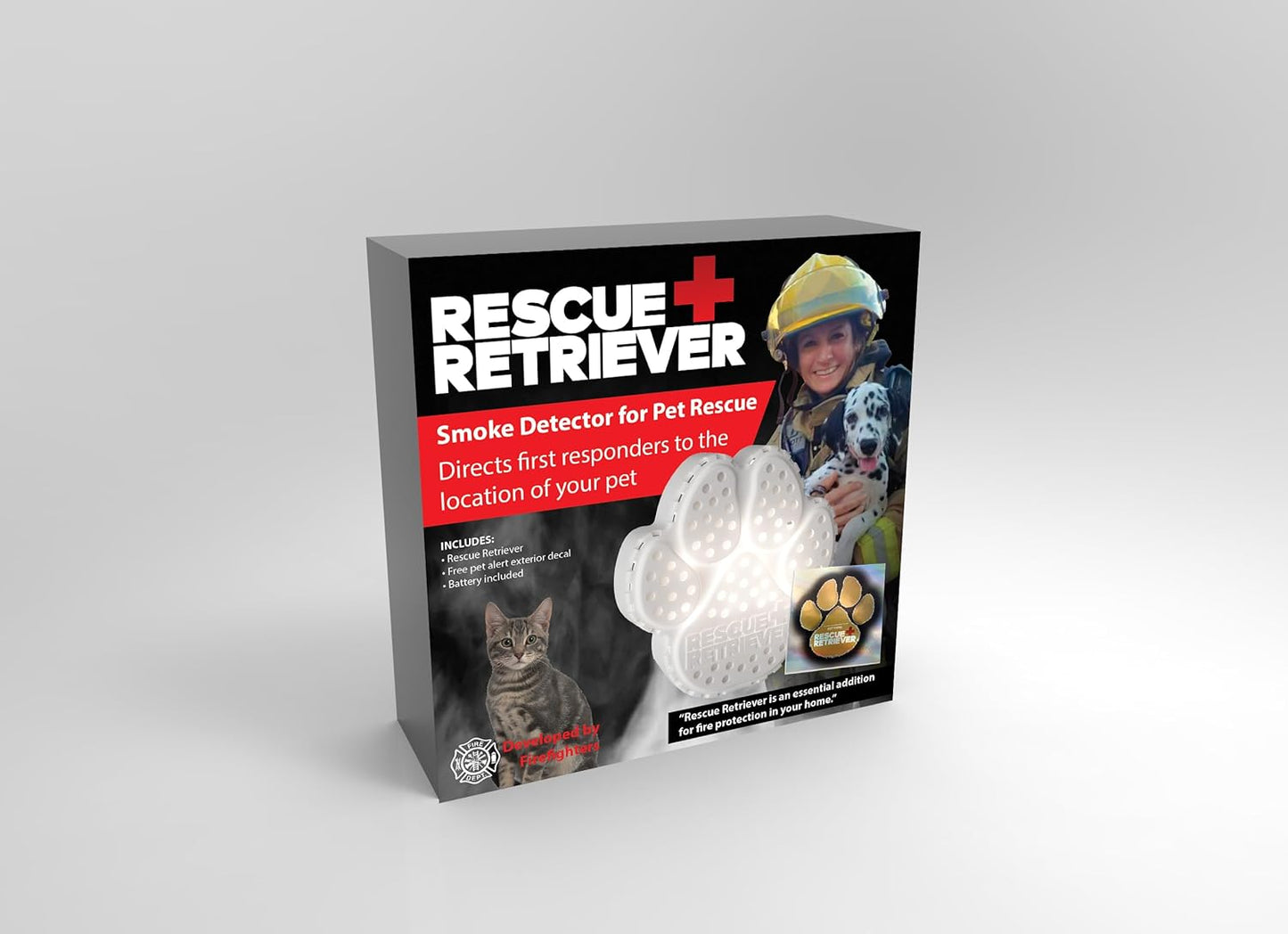 Pet Rescue Smoke Detector - Emergency Alert System for Dogs & Cats