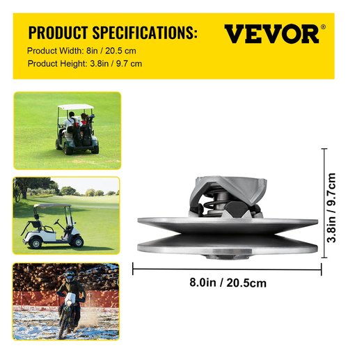 VEVOR Supsuper Golf Cart High Torque Driven Clutch for Club Car DS & Precedent 1997 to Up Club Car 4-Cycle Gas Golf Cart Model, Silver