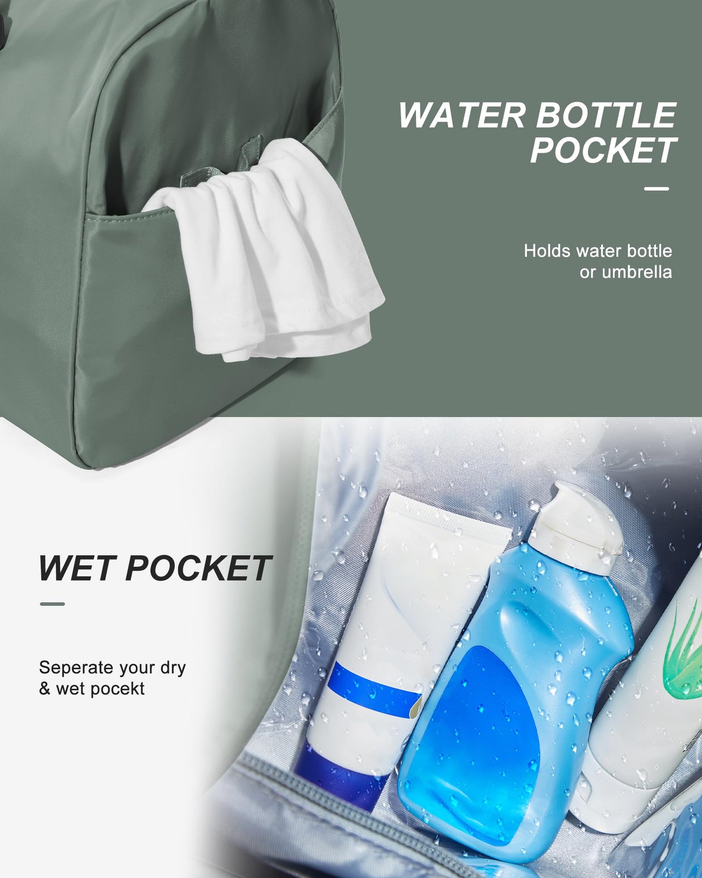 Gym Bag Womens Mens with Shoes Compartment and Wet Pocket Travel Duffel Bag for Women for Plane Sport Gym Tote Bags with Toiletry Bags Waterproof Weekend Overnight Carry on Bag Hospital Holdalls