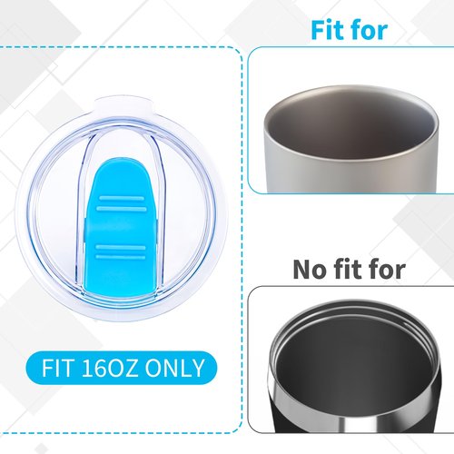 16 oz Press-in replacement lid - Compatible with corkcicle replacement lid.Only compatible corkcicle 16 oz .The slider is detachable for cleaning,Pack of 2.