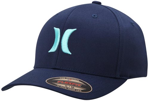 Hurley Mens Baseball Cap - Flexfit Fitted Baseball Caps for Men (Sizes: S-XL), Size Large-X-Large, Mystic Navy