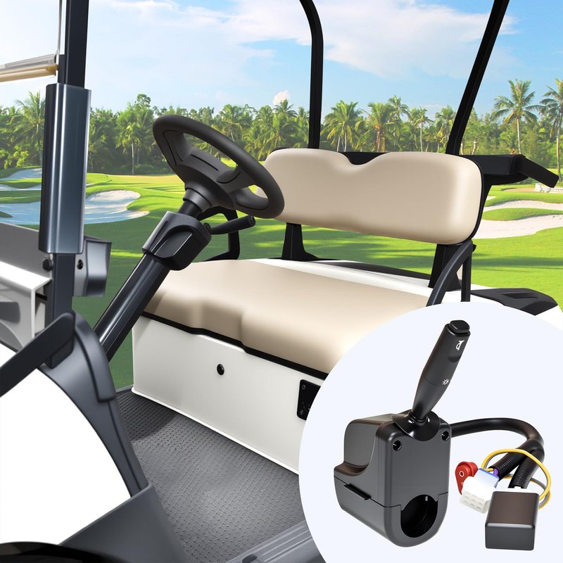 Orle Oko Golf Cart Turn Signal Switch with Golf Cart Light Control Box for Yamaha Club Car EZGO with 9-pin Plug Wiring Harness (12V)