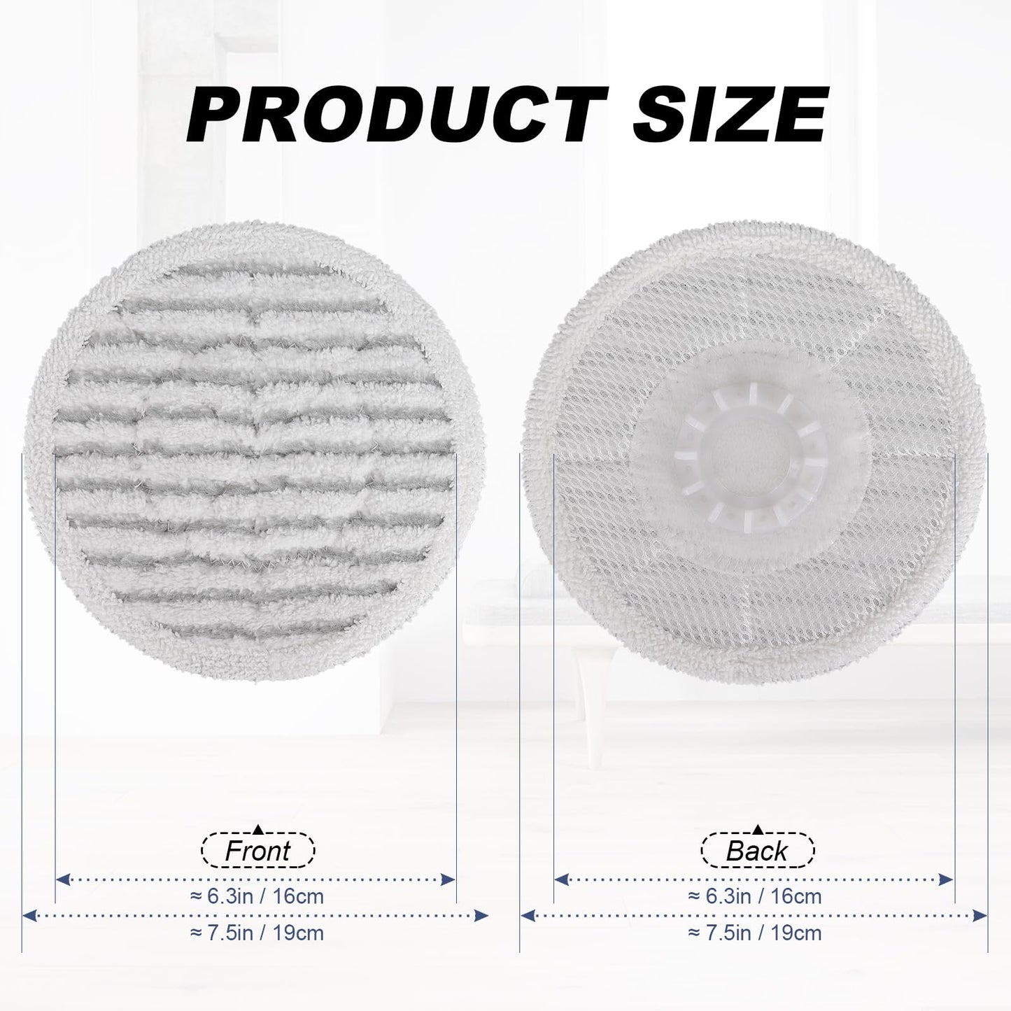 Pads for Shark Steam Scrub Mop: 12 Pack Spin Mop Refills Fit for Shark S7000 S7001 S7000C S7201 S7000AMZ S8201 S8001 S8000 Steam and Scrub Pads - Hard Floor Steam Mop Washable Pads S7001TGT