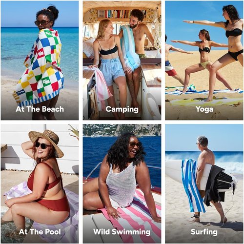 Dock & Bay Beach Towel - Quick Dry & Sand Free - Extra Large, Lightweight, 100% Recycled - Wild Card (200x90cm)
