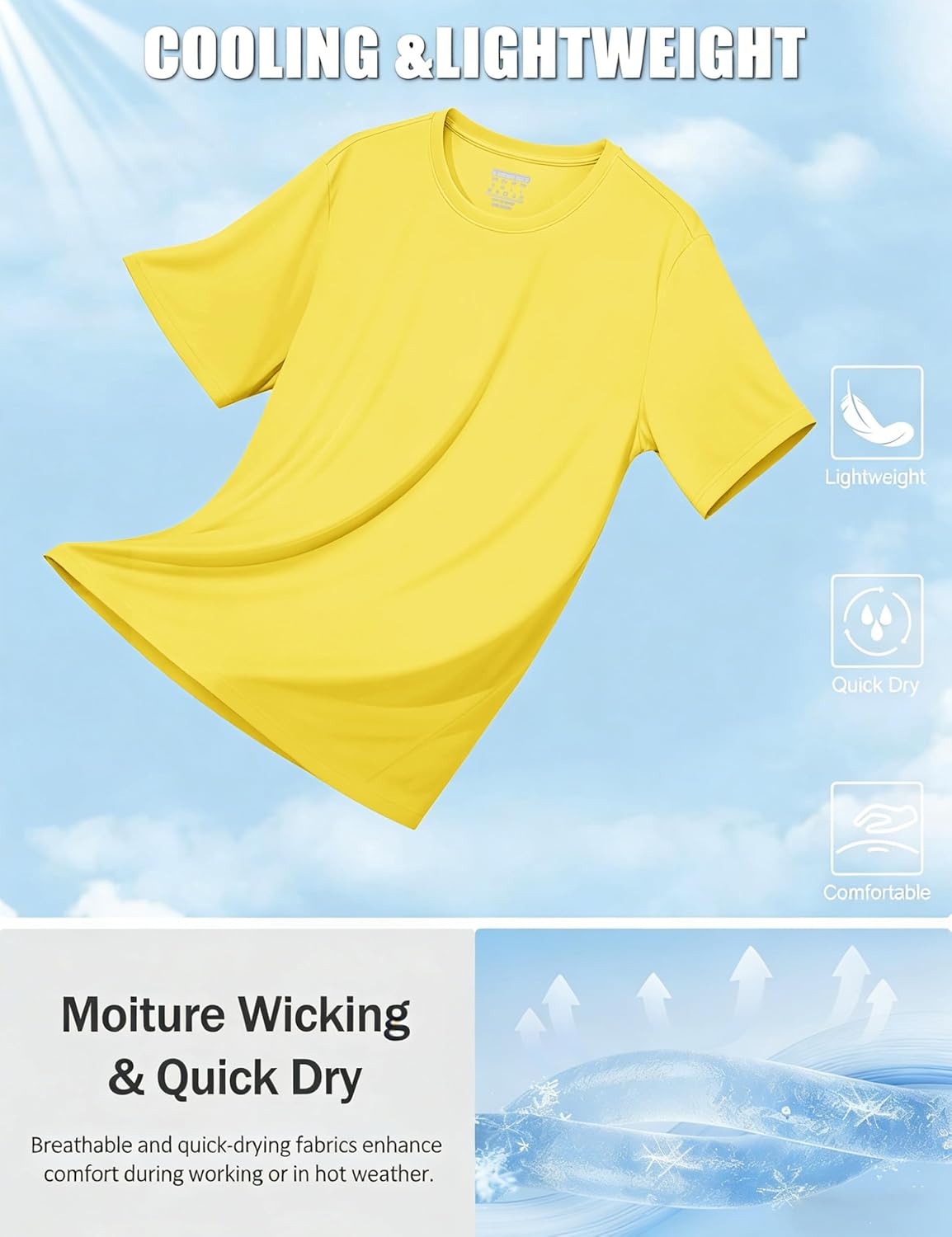 TACVASEN Men's Athletic T-Shirts - Quick Dry Workout & Sun Protection Rash Guard | UPF 50+