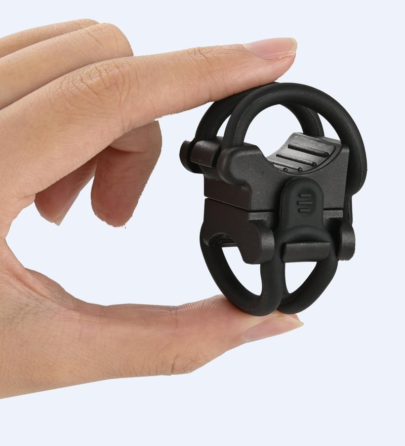 Universal Bike Flashlight Mount, 360° Rotation Tool-Free Bicycle Light Clamp, Fits 22.2-31.8mm Handlebars & 20-30mm Flashlights for Night Riding