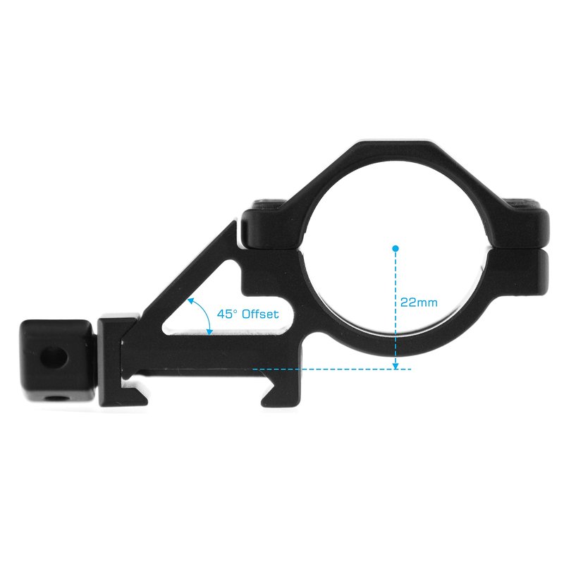 UTG Angled Offset Low Profile Ring Mount for Light Devices
