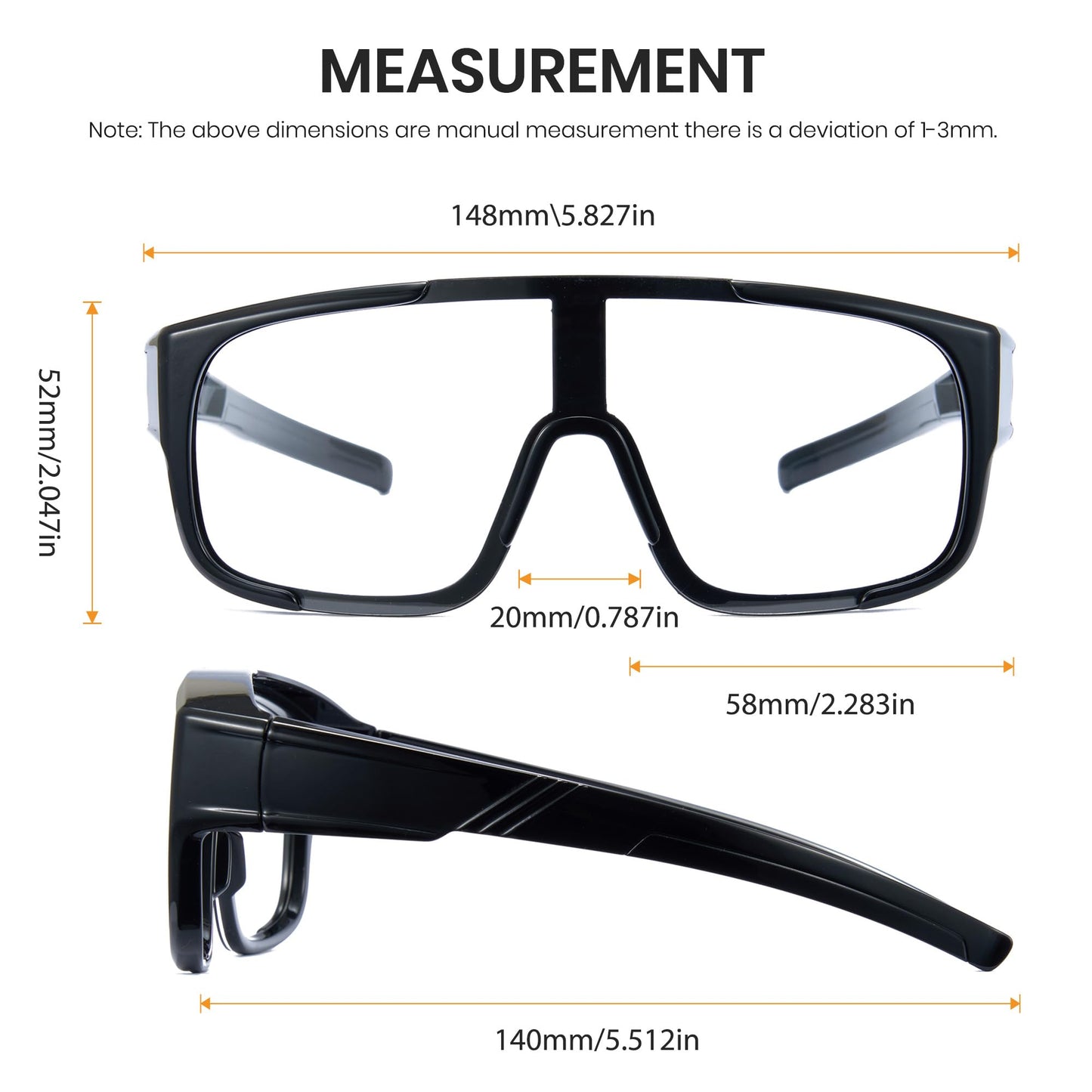 Cyxus Photochromic Polarized Fit Over Glasses Sunglasses, Wrap-Around UV400 Protection Sport Sunglasses for Men Women, Anti-Glare Cycling Driving Fishiing