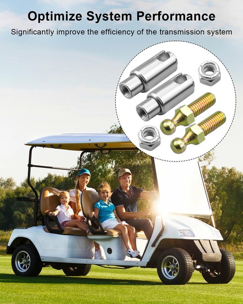 TIKSCIENCE Transmission Cable End Ball Stud Kit Fit for Club Car DS Gas 1984-Up Precedent 2004-2014 Gas Golf Cart Replace 1012333 1010954, Golf Cart Transmission Cable End