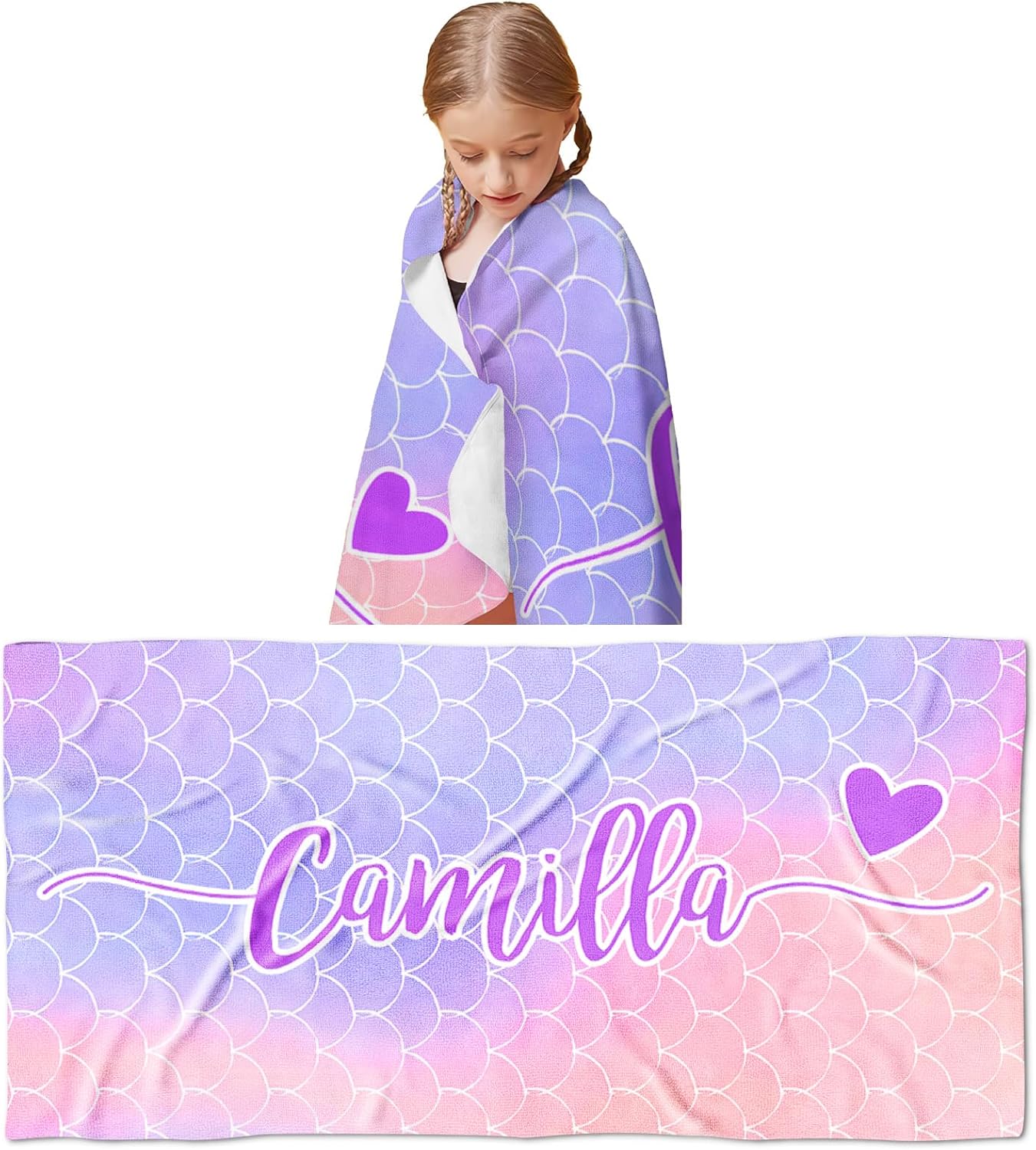 Novgarden Personalized Beach Towels - Custom Quick Dry Microfiber for Kids | 30”x60” Easter Gift