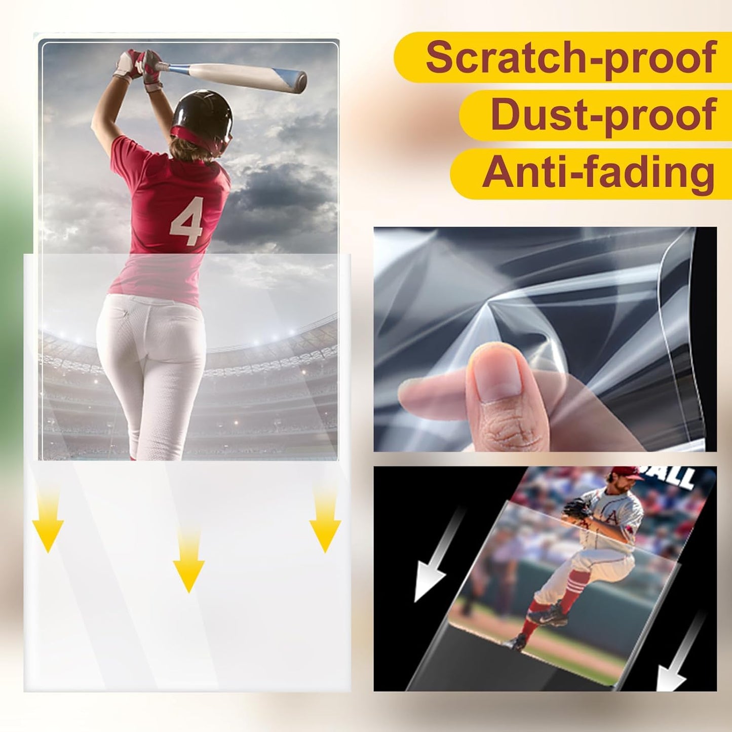 Skiennix 1000 Count Card Sleeves - Top Loaders & Soft Sleeves for Trading Cards | Protect Sports & Game Cards