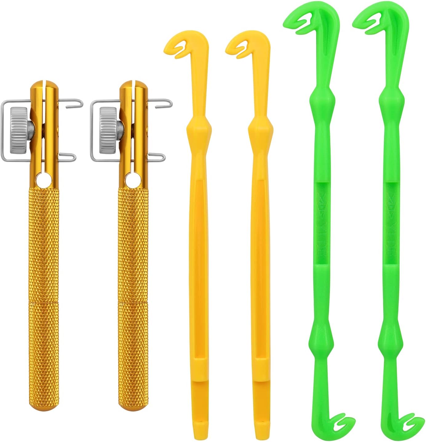 Realure Fishing Knot Tying Tool Kit - 6 Pcs Quick Tie Fast Metal Disgorgers for Fly & Sea Fishing