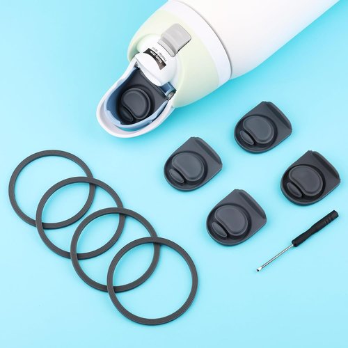 Joshey Rubber Seal Replacement Gasket & Stopper Set - Compatible with Owala Freesip 24oz/32oz Bottles | Gray Silicone Parts