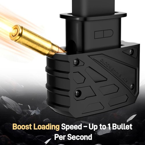 Glock Magazine Speed Loader - Quick & Efficient Loading for Glock 9mm/.40 S&W Models | Matte Black