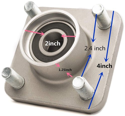 Club Car DS and Precedent Front Wheel Hub Assembly | Front Wheel Bearing Pedestal Fits (2003-up) DS&Precedent, OEM# 102357701 (Two Pieces)