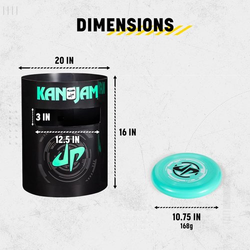 Kan Jam Original Disc Toss Game - Outdoor Frisbee Golf Set with 2 Basket Retrievers & 1 Disc