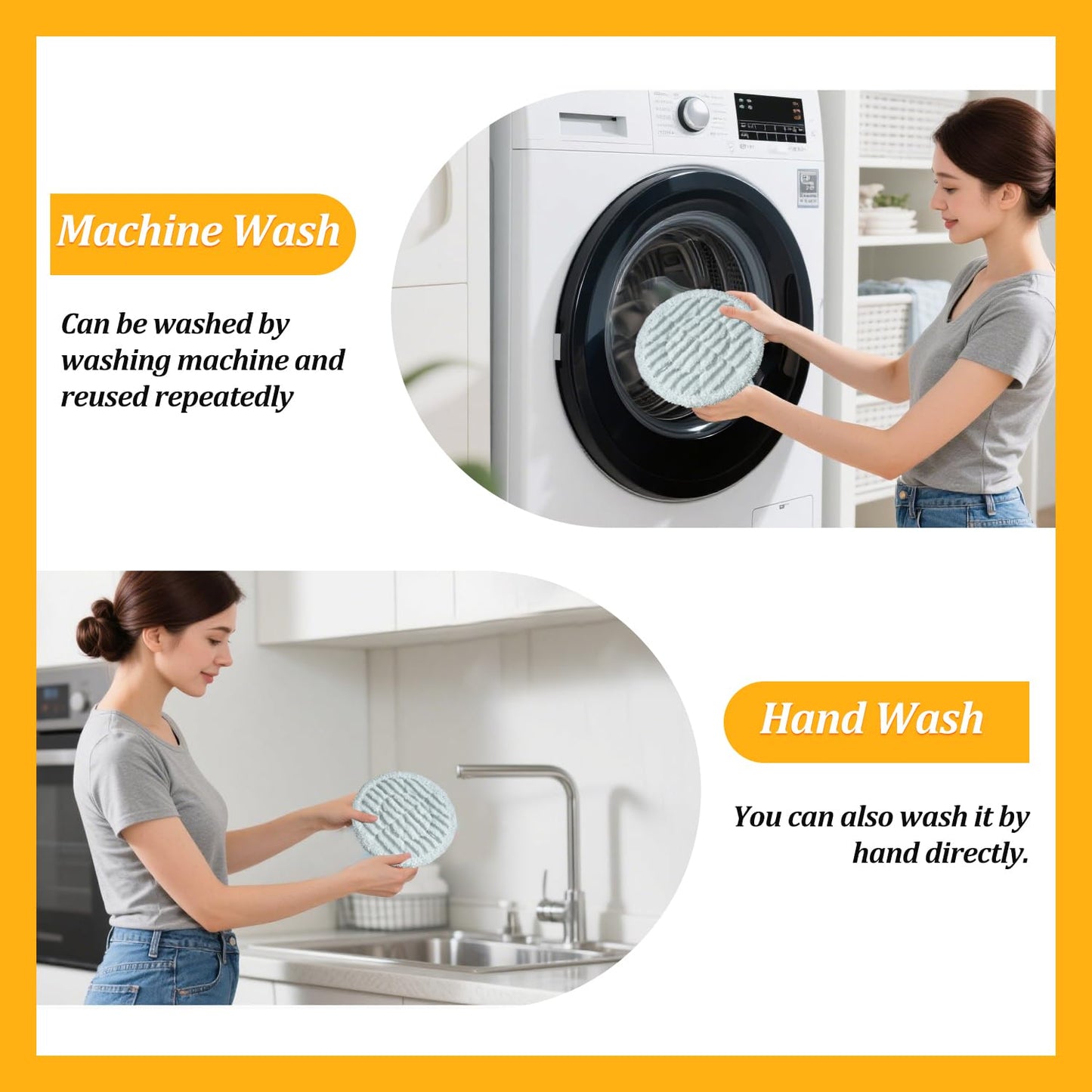 HXZIYI S7000 Replacement Steam Mop Pads for Shark S7001 S8201 S7000AMZ S8001 S7000 S7001TGT S7005 S7020 steam and Scrub mop Frosted Pad with Serrated Locator Ring（6Pack） (2green2gray2blue)