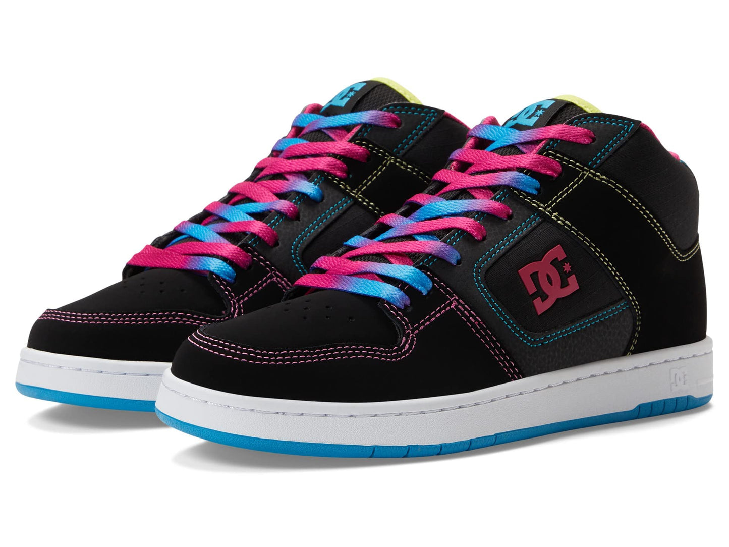 DC womens Dc Women's Manteca 4 Mid Casual Skate Shoe, Black/Multi, 6.5 US
