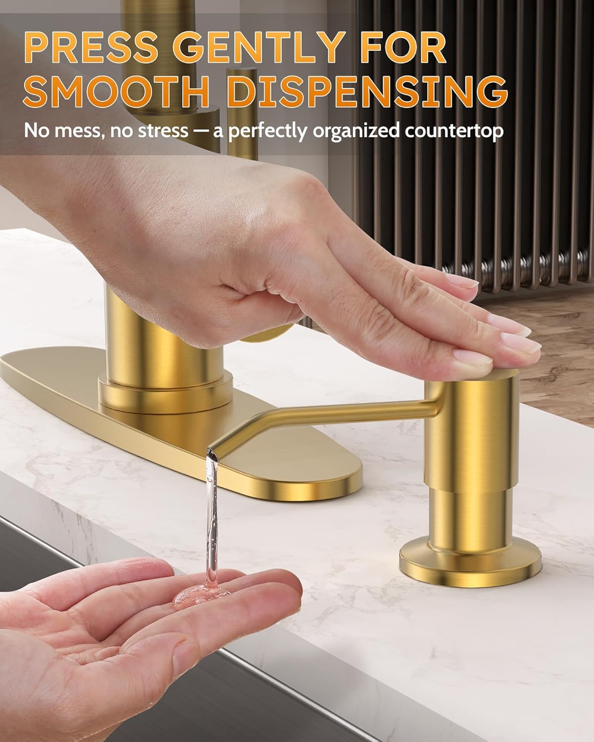 Stainless Steel Kitchen Faucet Combo with Water Filter - Brushed Nickel Sink Faucet for RO Systems