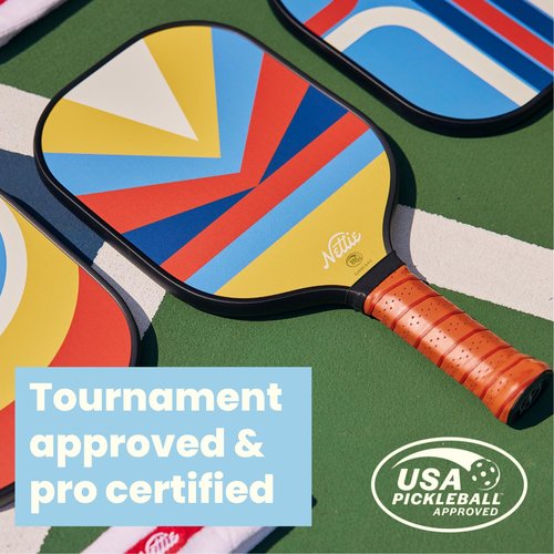 Nettie Pickleball Paddles, USAPA Approved Carbon Fiber Pickleball Paddles, Stylish Pickleball Valentines Day Gifts for Women Mom Wife Girlfriend Galentines Day Christmas Birthday