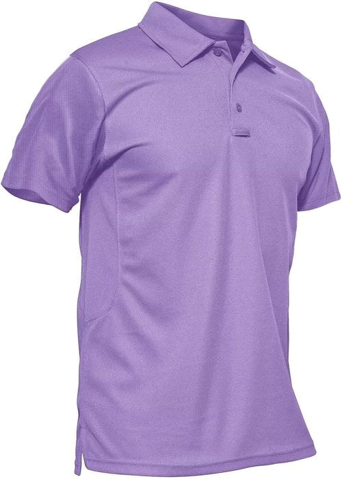 MAGCOMSEN Men's Polo Shirt - Quick Dry Tactical Performance | Short Sleeve Pique Golf Shirt