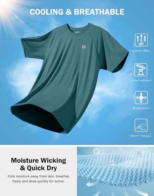 G Gradual Men's Athletic Workout T-Shirts - Moisture-Wicking Short Sleeve Performance Tee for Gym & Running