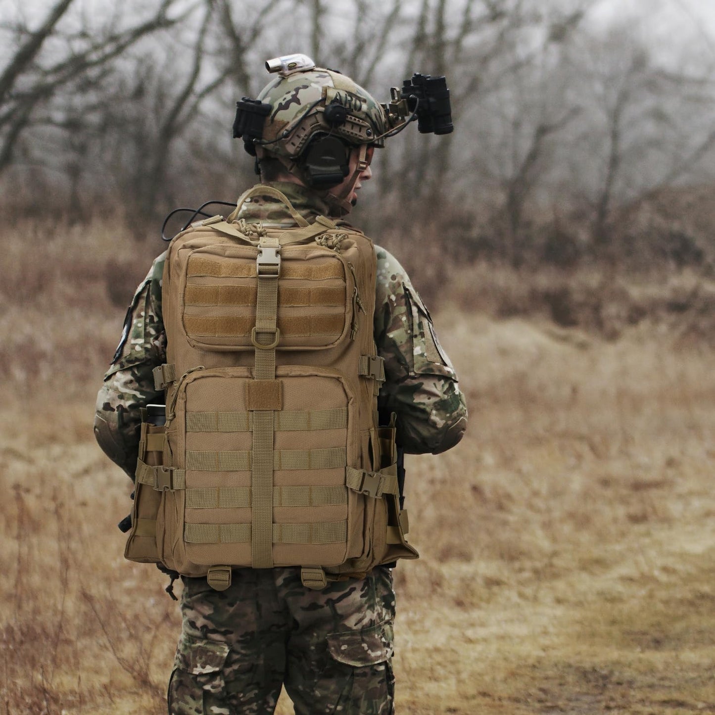 REEBOW GEAR Military Tactical Backpack for Men 3 Day Survival Bag Tan