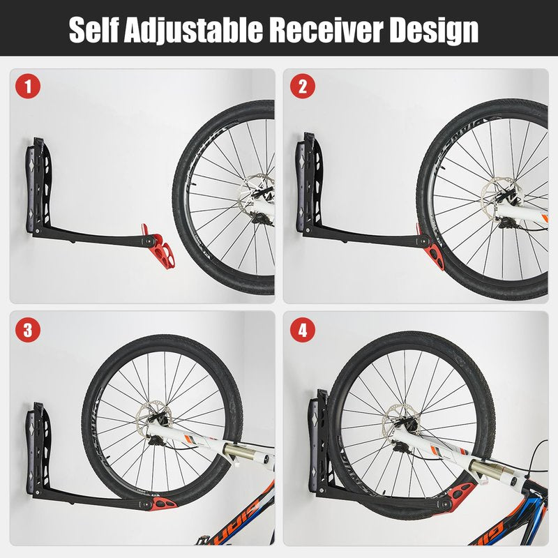 Ultrawall BIKEPAL Swivel Bike Racks, No Lift Wall Mounted Bike Storage Solution for Home & Garage, 2 Pack