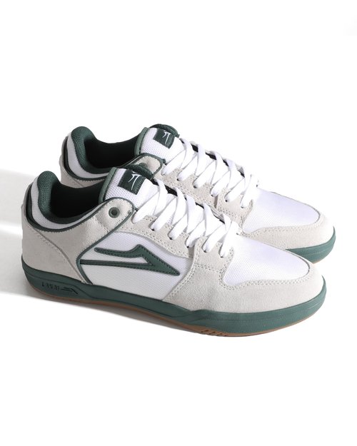 Lakai Telford Elite Men’s Skate Shoes – White Suede Cordura Spruce Skateboarding Shoes for Men – Size 11