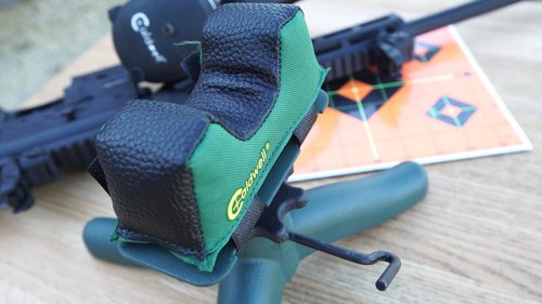 Caldwell Filled Universal Front Rest Bag with Durable Construction and Hook and Loop Straps for Outdoor, Range, Shooting and Hunting