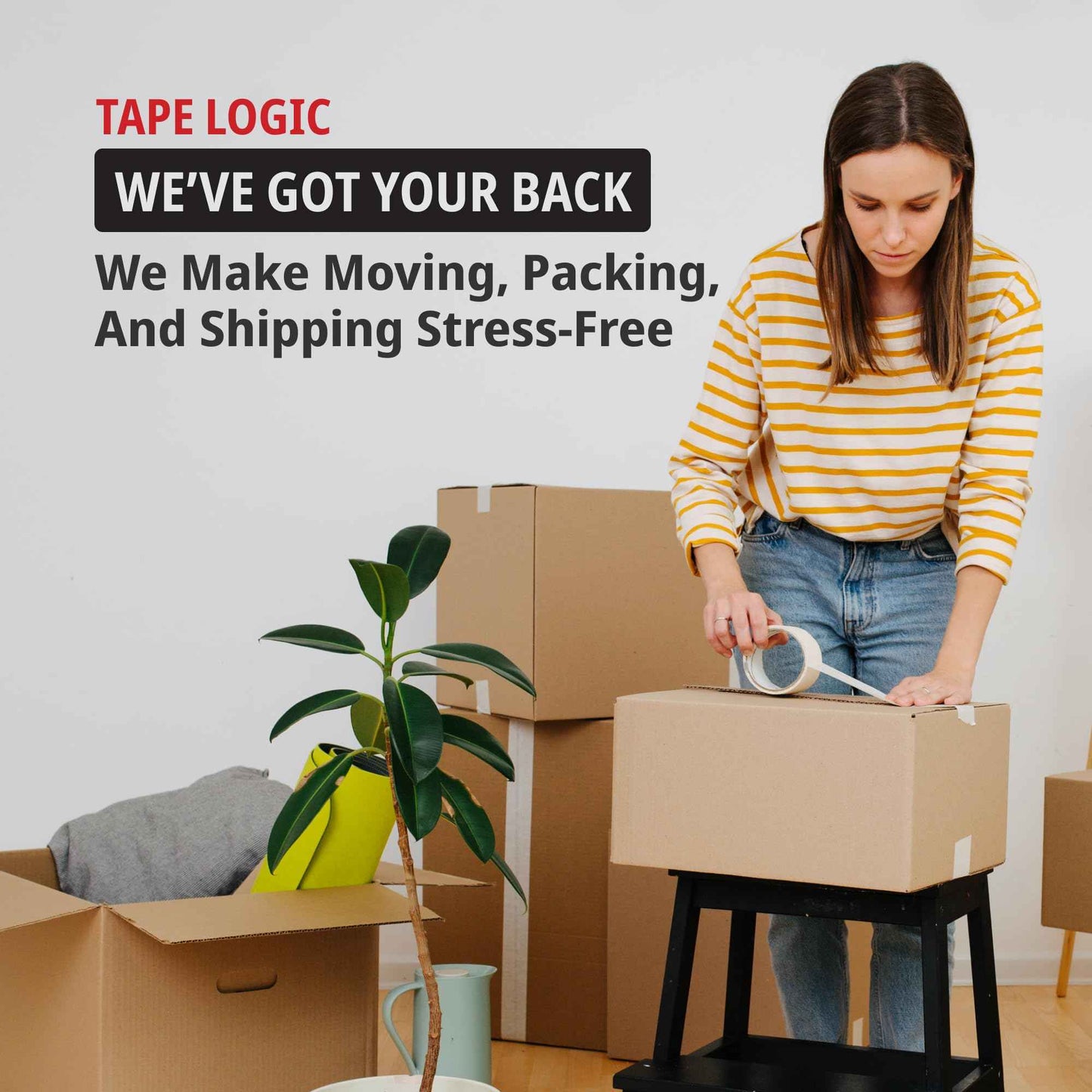 Tape Logic 3" Work Horse Packing Tape Dispenser Gun - Heavy Duty Carton Sealing Tape Dispenser, Industrial & Hand-Held for Home, Office or Warehouse, Supplies for Packing, Shipping, Moving, & Mailing