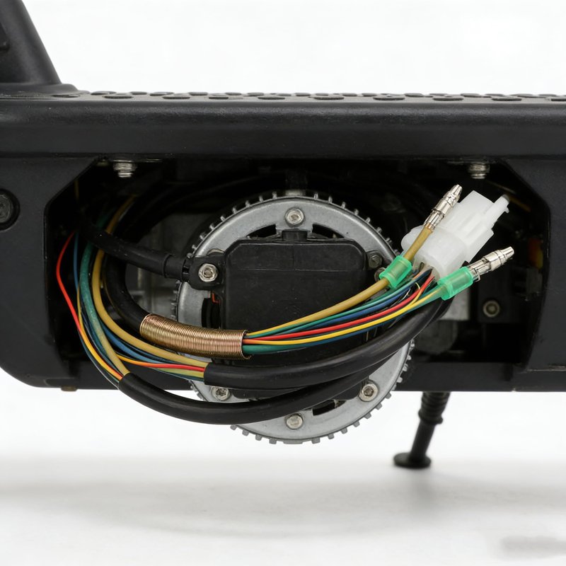 Tissting Electric Scooter Motor Wire Harness - 2.5mm Copper Core Cable for 10in Hub Motor 1200W, Universal E-Scooter Replacement Part, High Sensitivity & Easy Installation