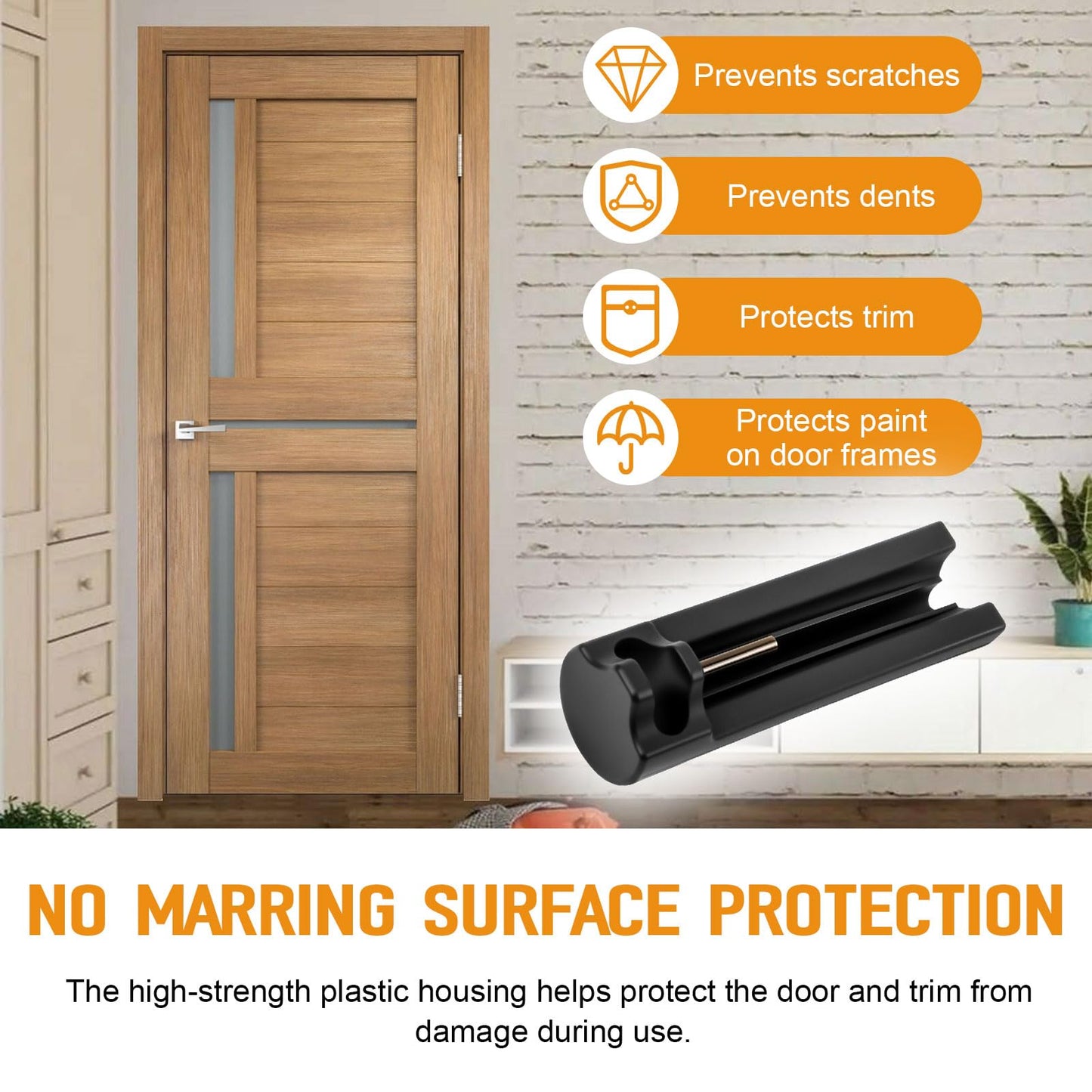 Door Hinge Pin Remover Tool Replacement for Hinge Outlet Pin Popper, Quick and Safe Door Pin Removal Without Surface Damage, Durable Plastic and Steel Pin, Fits Most Hinges, 1 Pack