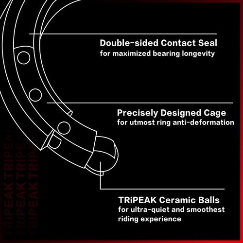 TRiPEAK 6000 Hybrid Ceramic Cartridge Bearing 10mm ID x26mm OD x8mm Width for Cycling Sports, Skateboard, Fidget Spinner, Inline Skate, Motor, Scooter, Roller Skate, etc.