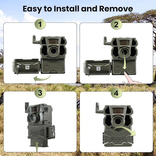 E EGOWAY Rechargeable Battery Pack for Reveal Trail Cameras X, X Pro, X Gen 2.0, XB, SK (6000mAh) – Long-Lasting Power with Type-C Charging Port (EM6)
