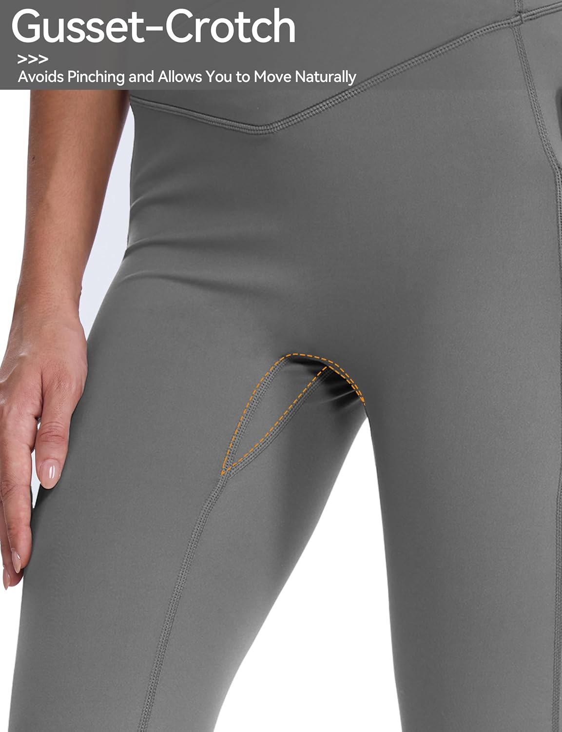 Skiennix Women's Knee-Length Capri Leggings - Stretchy Workout Pants with Pockets for Running & Casual Wear