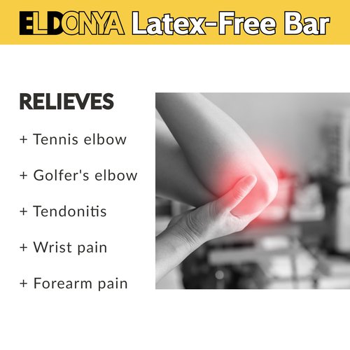 ELDONYA Professional Flex Therapy Bar - Light Resistance Twist Bar for Tennis Elbow & Golfer's Elbow Relief, 3-Minute Daily Physical Therapy, Grip Strength Training