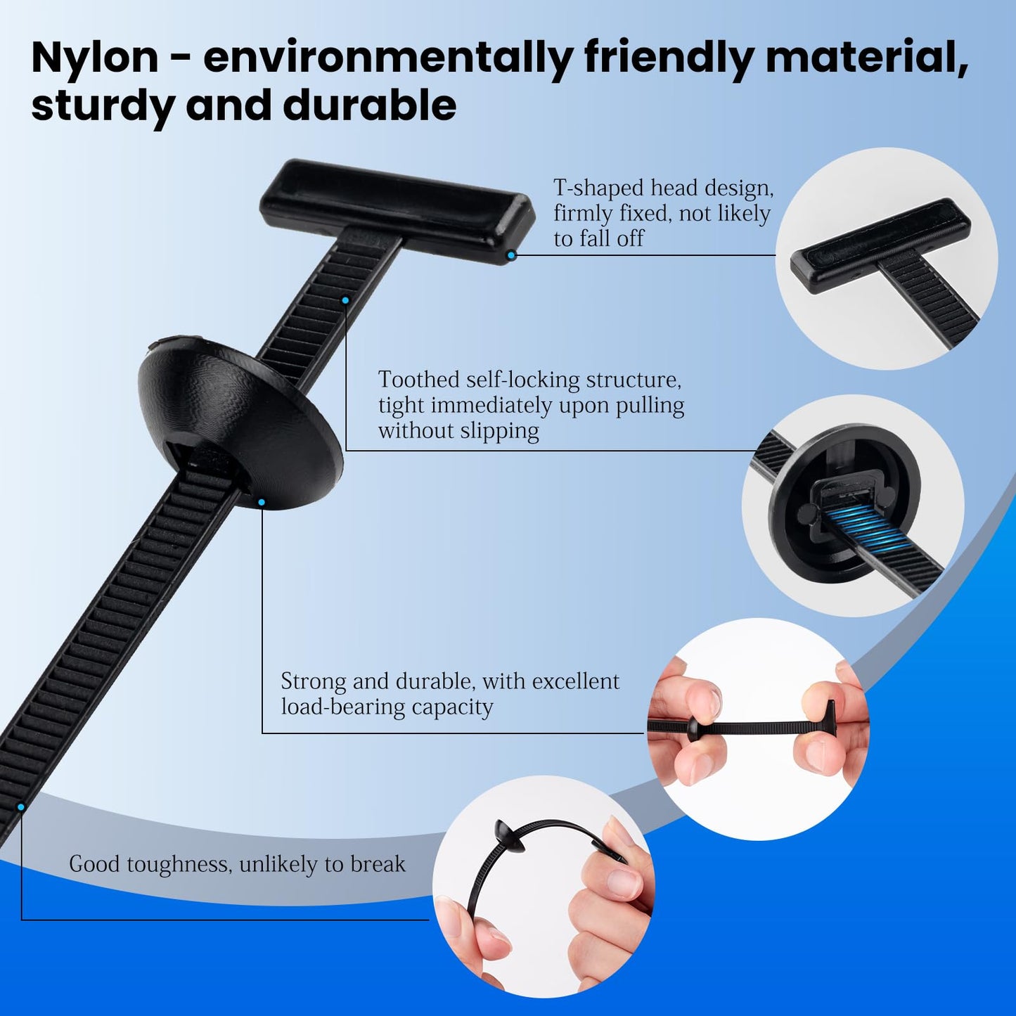 HangzoMax 150 Pack Nylon Universal Cable Tie Buckle, Heavy Duty Zip Tie clips for Car Repair, Applicable Toengine Lower Guard Plates, Fender Linings, Fenders, Trunkclips, DIY Projects