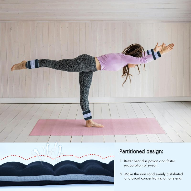 [2-pack] 4lb Wrist Weight & 6lb Ankle Weight in One Set, Adjustable Arm Leg Weight for Men, Women, Strength Weighted for Yoga, Walking, Daily Workouts, Cardio, Gym